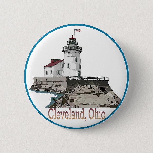 Cleveland Ohio 6 Cm Round Badge (Front)
