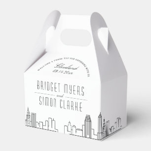Cleveland, Ohio   City Skyline Wedding Favour Box