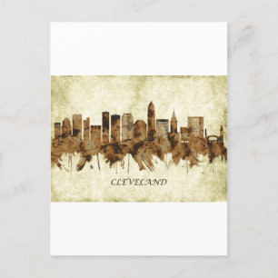 Cleveland Ohio Cityscape Holiday Postcard