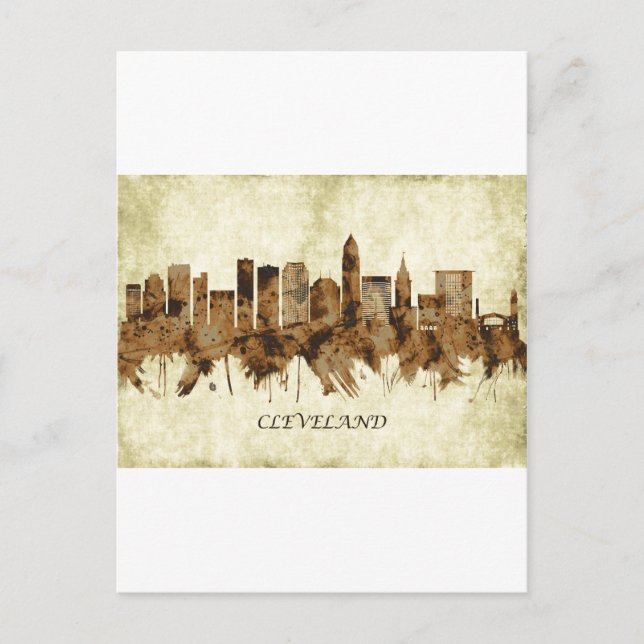 Cleveland Ohio Cityscape Invitation Postcard (Front)