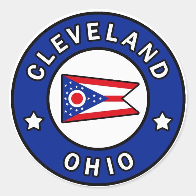 Cleveland Ohio Classic Round Sticker (Front)