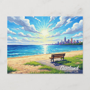 Cleveland Ohio Edgewater Park Travel Postcard