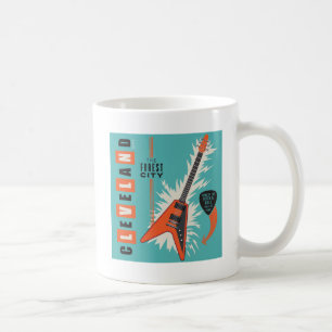 Cleveland Ohio   Electric Guitar Coffee Mug