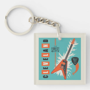 Cleveland Ohio   Electric Guitar Key Ring