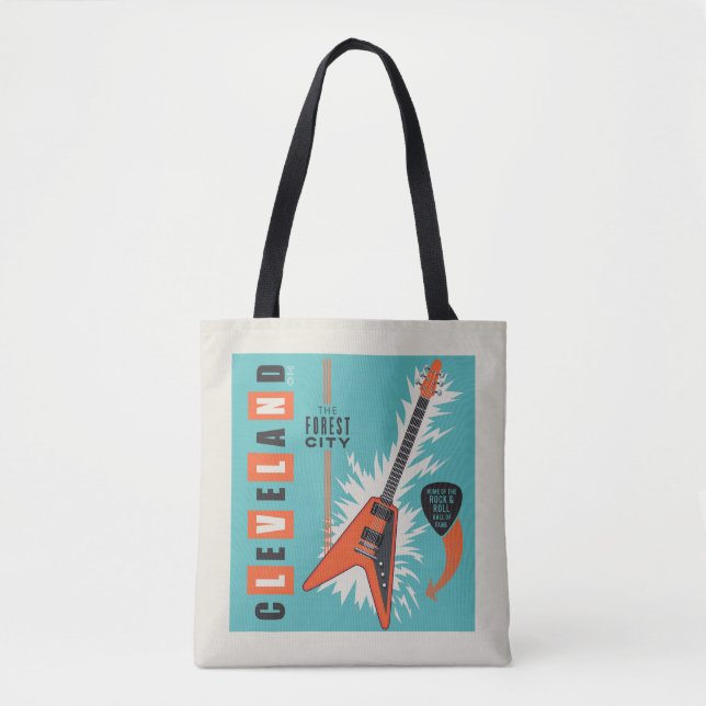 Cleveland Ohio | Electric Guitar Tote Bag (Front)
