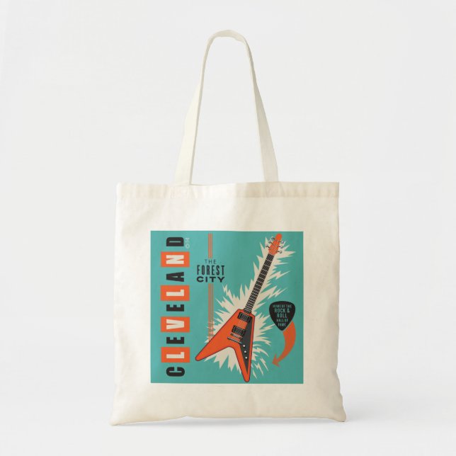 Cleveland Ohio | Electric Guitar Tote Bag (Front)