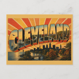 Cleveland Ohio Lake Erie River Forest Art Postcard