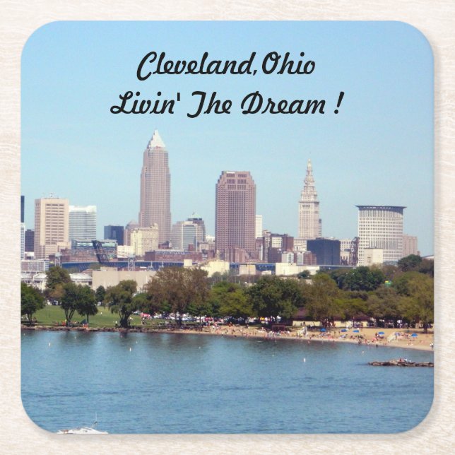 Cleveland, Ohio Lake View Paper Coaster (Front)