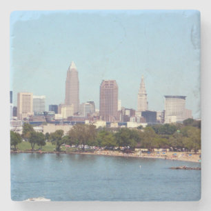 Cleveland, Ohio Lake View Stone Coaster