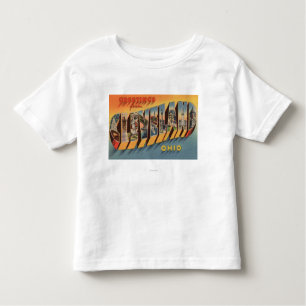 Cleveland, Ohio - Large Letter Scenes 2 Toddler T-Shirt