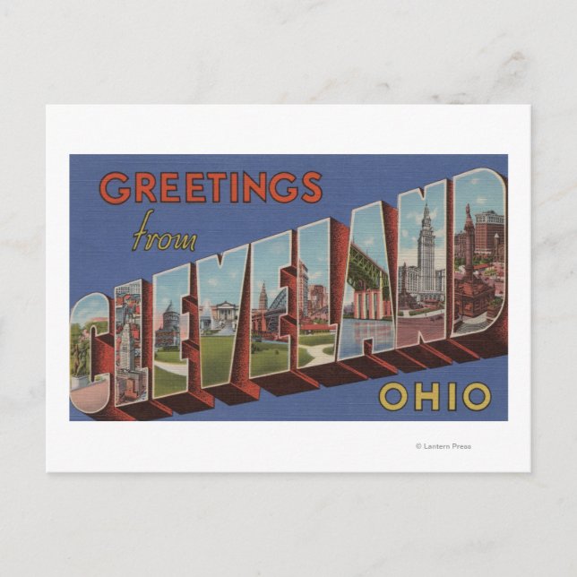Cleveland, Ohio - Large Letter Scenes 3 Postcard (Front)