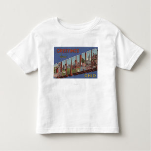 Cleveland, Ohio - Large Letter Scenes 3 Toddler T-Shirt