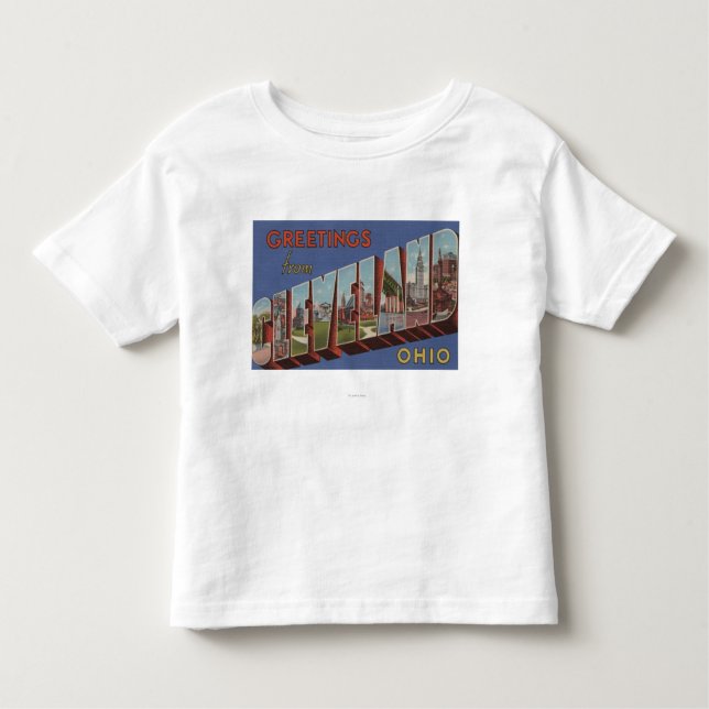Cleveland, Ohio - Large Letter Scenes 3 Toddler T-Shirt (Front)