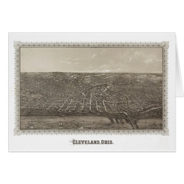 Cleveland, Ohio map (Front Horizontal)