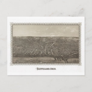 Cleveland, Ohio map Postcard
