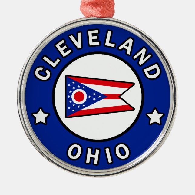 Cleveland Ohio Metal Tree Decoration (Front)