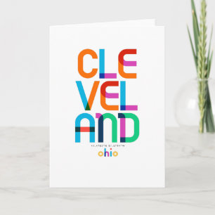 Cleveland Ohio Mid Century, Pop Art, Card