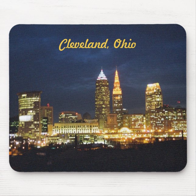 Cleveland, Ohio Night Lights Mousepad (Front)