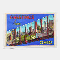 Cleveland Ohio OH Vintage Large Letter Postcard