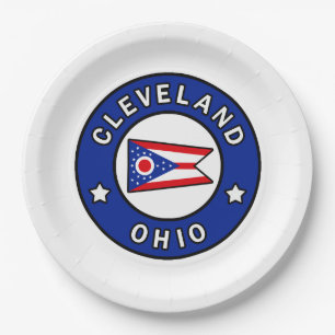 Cleveland Ohio Paper Plate