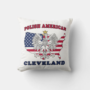 Cleveland Ohio Polish Eagle Cushion