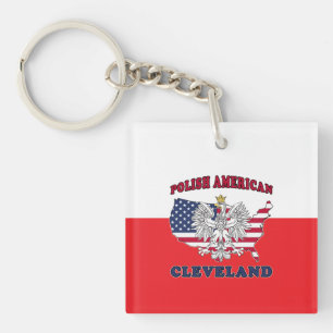 Cleveland Ohio Polish Eagle Key Ring