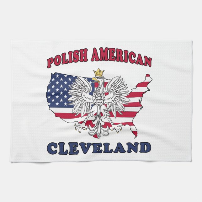 Cleveland Ohio Polish Tea Towel (Horizontal)