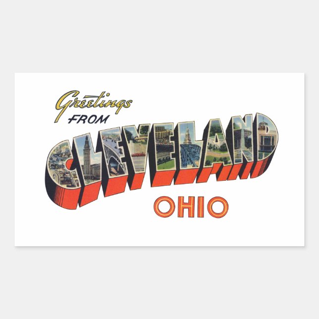 Cleveland Ohio Rectangular Sticker (Front)