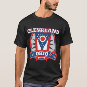 Cleveland Ohio Red White Blue Patriotic State Flag T-Shirt