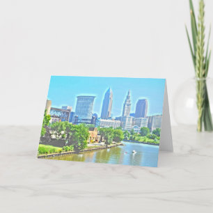 Cleveland, Ohio River View Greeting Card