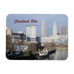 Cleveland Ohio (River View)Premium Flexi Magnet