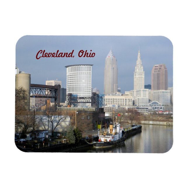Cleveland Ohio (River View)Premium Flexi Magnet (Horizontal)