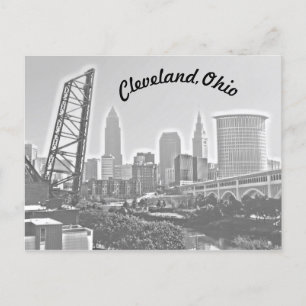 Cleveland, Ohio Riverview Curve  BW Postcard