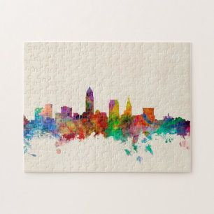 Cleveland Ohio Skyline Cityscape Jigsaw Puzzle