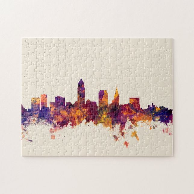 Cleveland Ohio Skyline Jigsaw Puzzle (Horizontal)