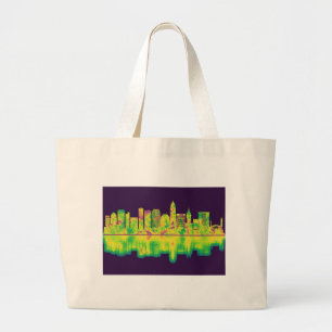 Cleveland Ohio Skyline Large Tote Bag