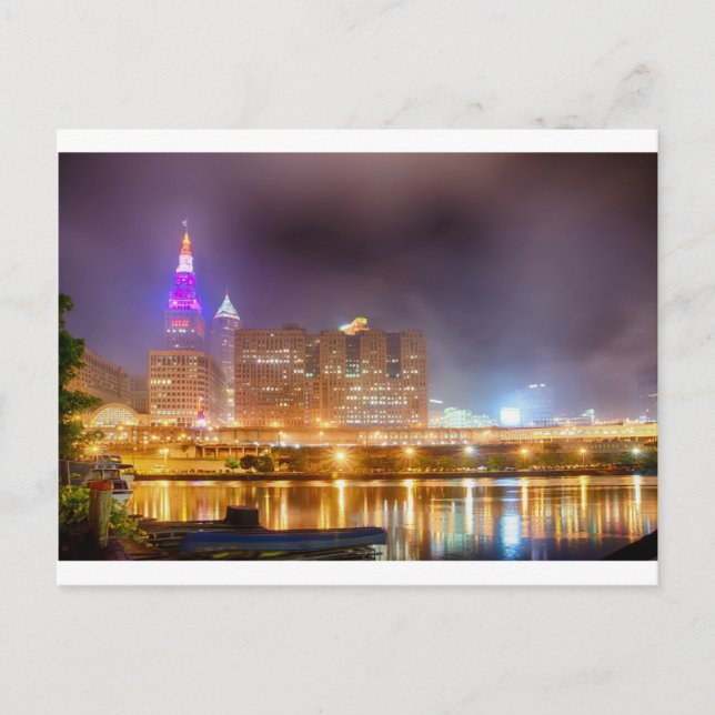 cleveland ohio skyline postcard (Front)