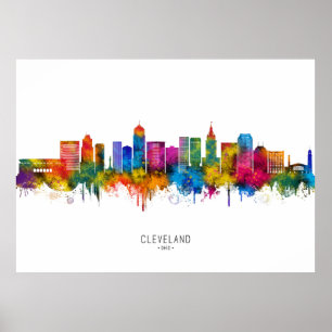 Cleveland Ohio Skyline Poster