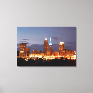 Cleveland, Ohio Terminal Tower Blue Canvas Print