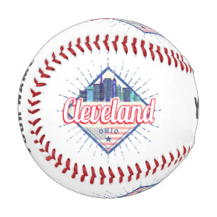 Cleveland Ohio United States Skyline Vintage USA Baseball