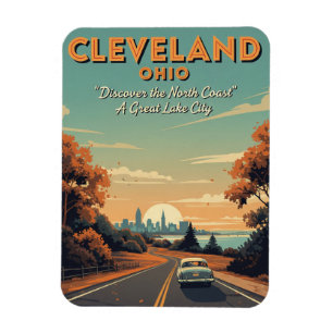Cleveland Ohio Vintage Travel Magnet