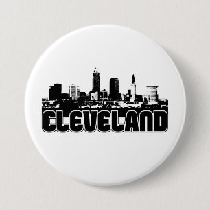 Cleveland Skyline 7.5 Cm Round Badge