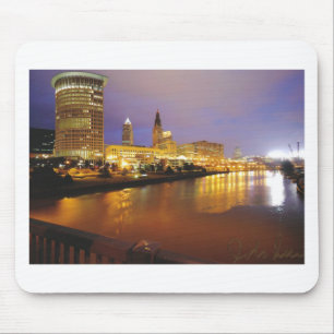 Cleveland Skyline at Night Mouse Pad