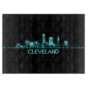 Cleveland Skyline Cutting Board