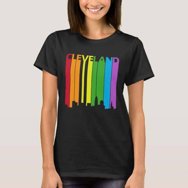 Cleveland Skyline LGBT Pride T-Shirt (Front)