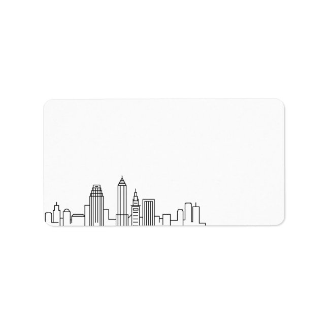 Cleveland Stylised Skyline | Blank Label (Front)