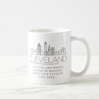 Cleveland Stylised Skyline | Custom Slogan