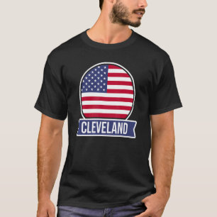 CLEVELAND USA American place name US flag design T-Shirt