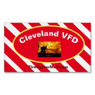 Cleveland VFD Flames Magnetic Business Cards