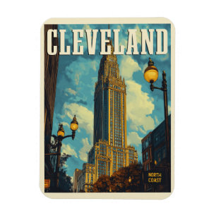 Cleveland Vintage Travel  Magnet